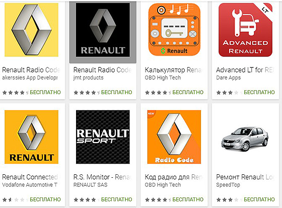 Renault радио